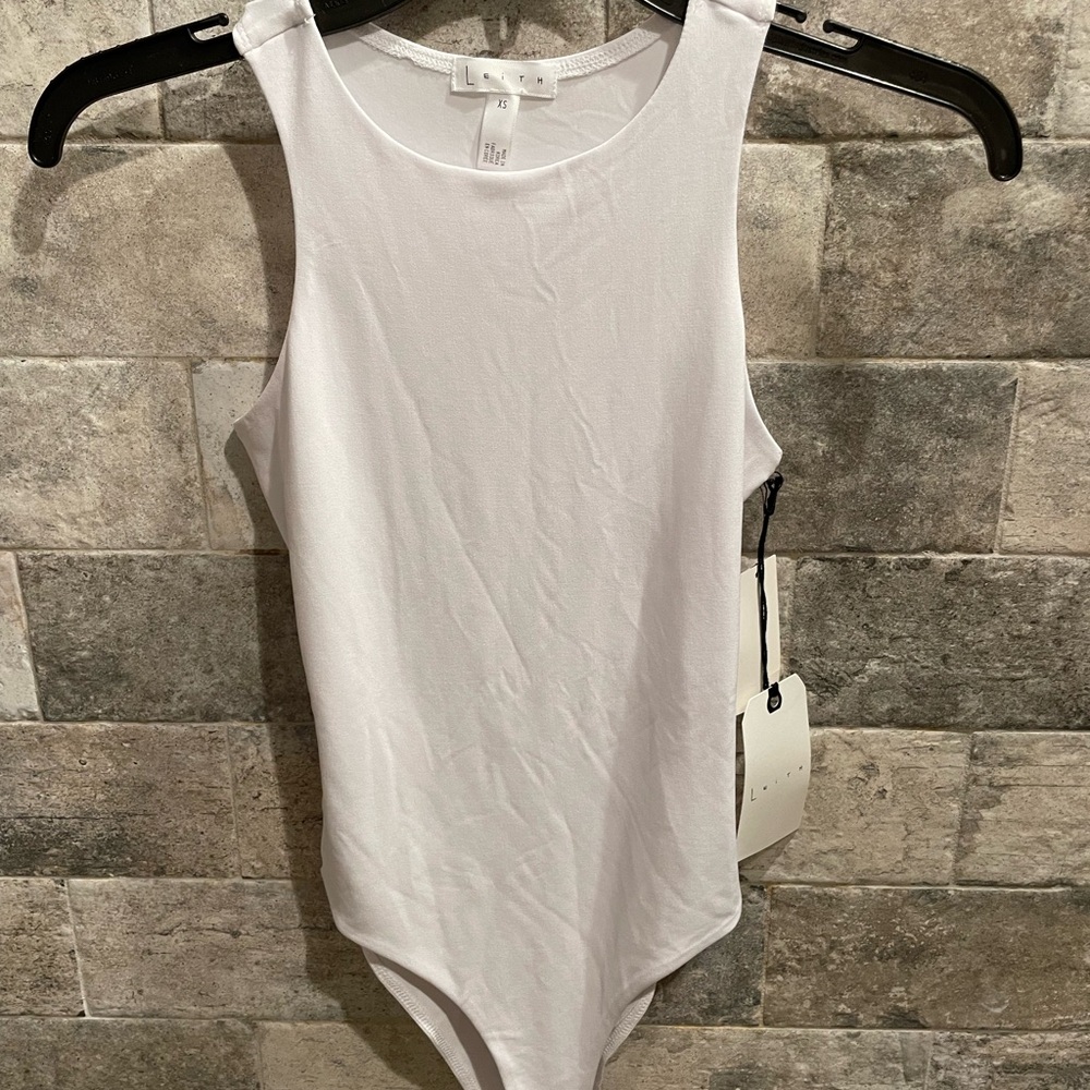 ❤️ NORDSTROM WHITE LEITH TANK BODYSUIT SIZE XS NEW